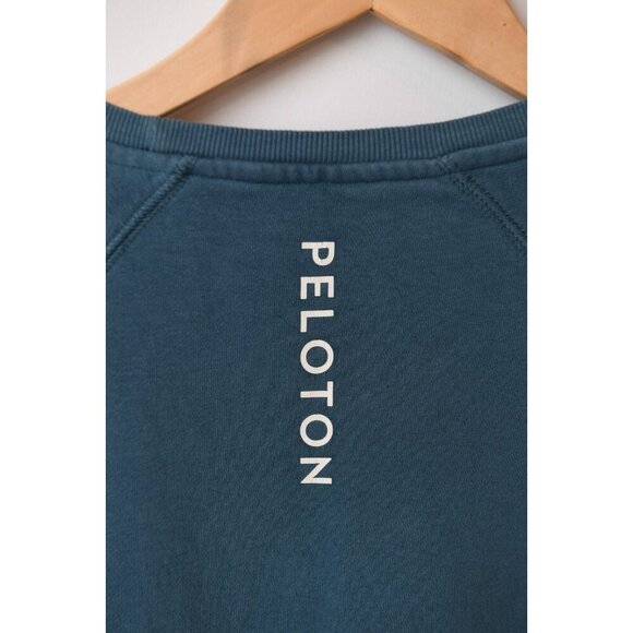 Peloton Sweatshirt Cotton Crew Neck Logo Size Large Indigo Blue with Logo - Picture 7 of 12